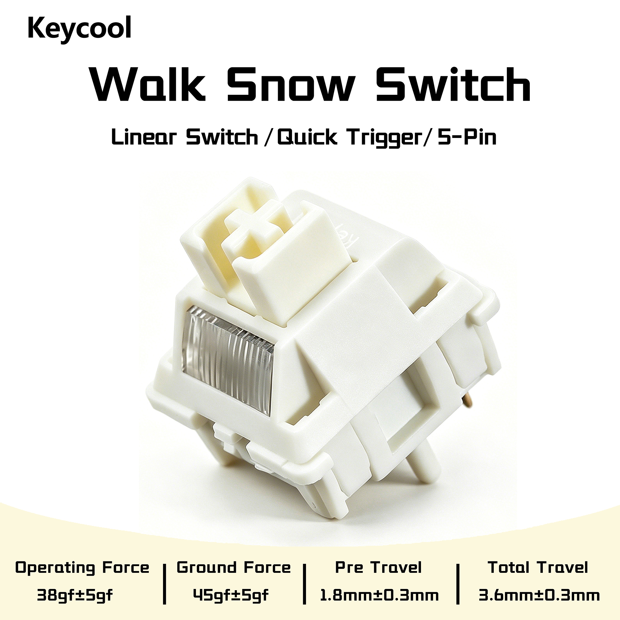 Keyboard Lube Kit - Keycool Walk Snow Switch White 38gf