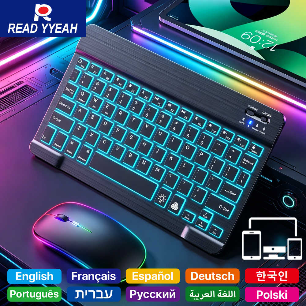 Gaming Keyboard Bluetooth - READ YYEAH RGB Backlit Bluetooth Keyboard