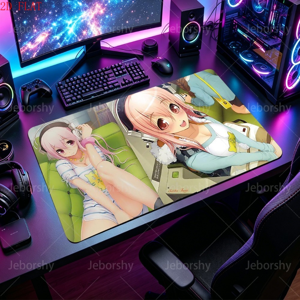 Gaming Keyboard Best - Waterproof Super Sonico Anime Desk Mat
