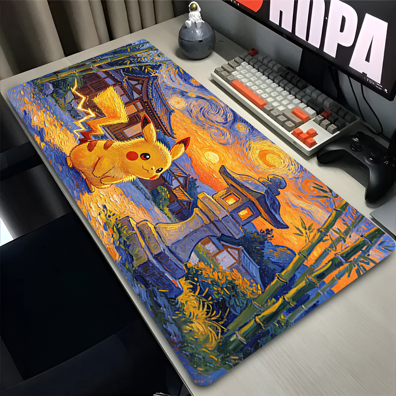 Gaming Keyboard Theme - Mouse Pad Pokemon Pikachus Rubber Extended
