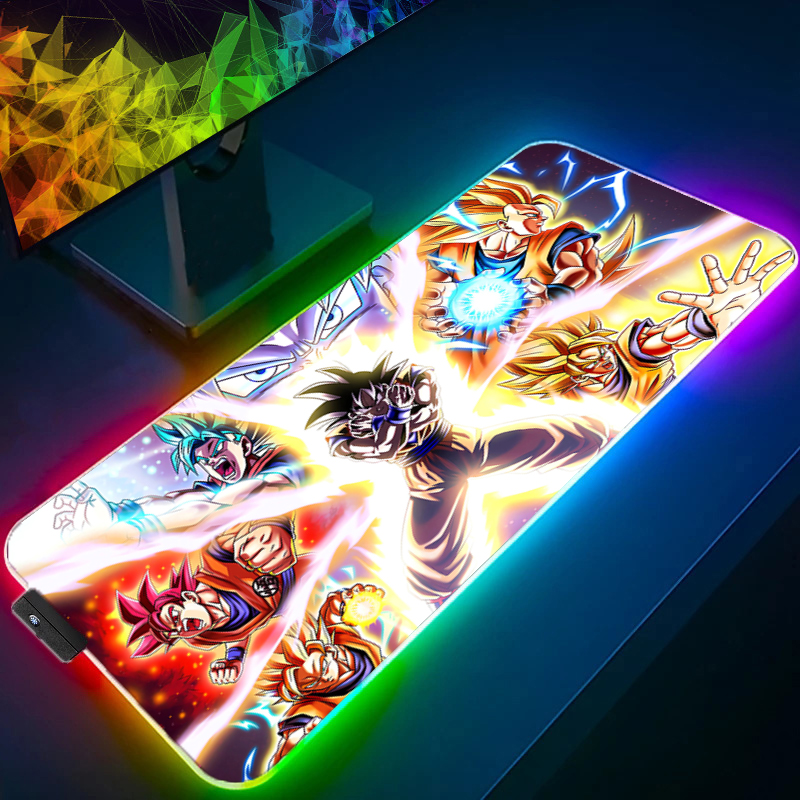 Gaming Keyboard Theme - LED Mouse pad Dragon Ball Computer