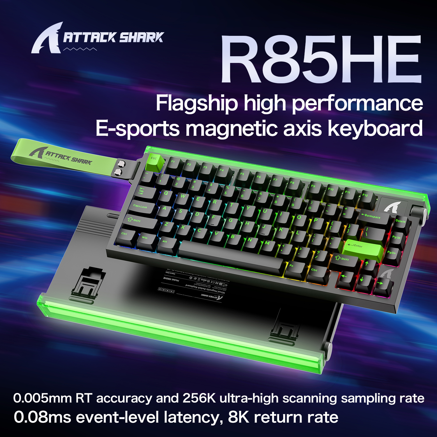 Gaming Keyboard Half - R85 ATTACK SHARK R85HE Magnetic Keyboard