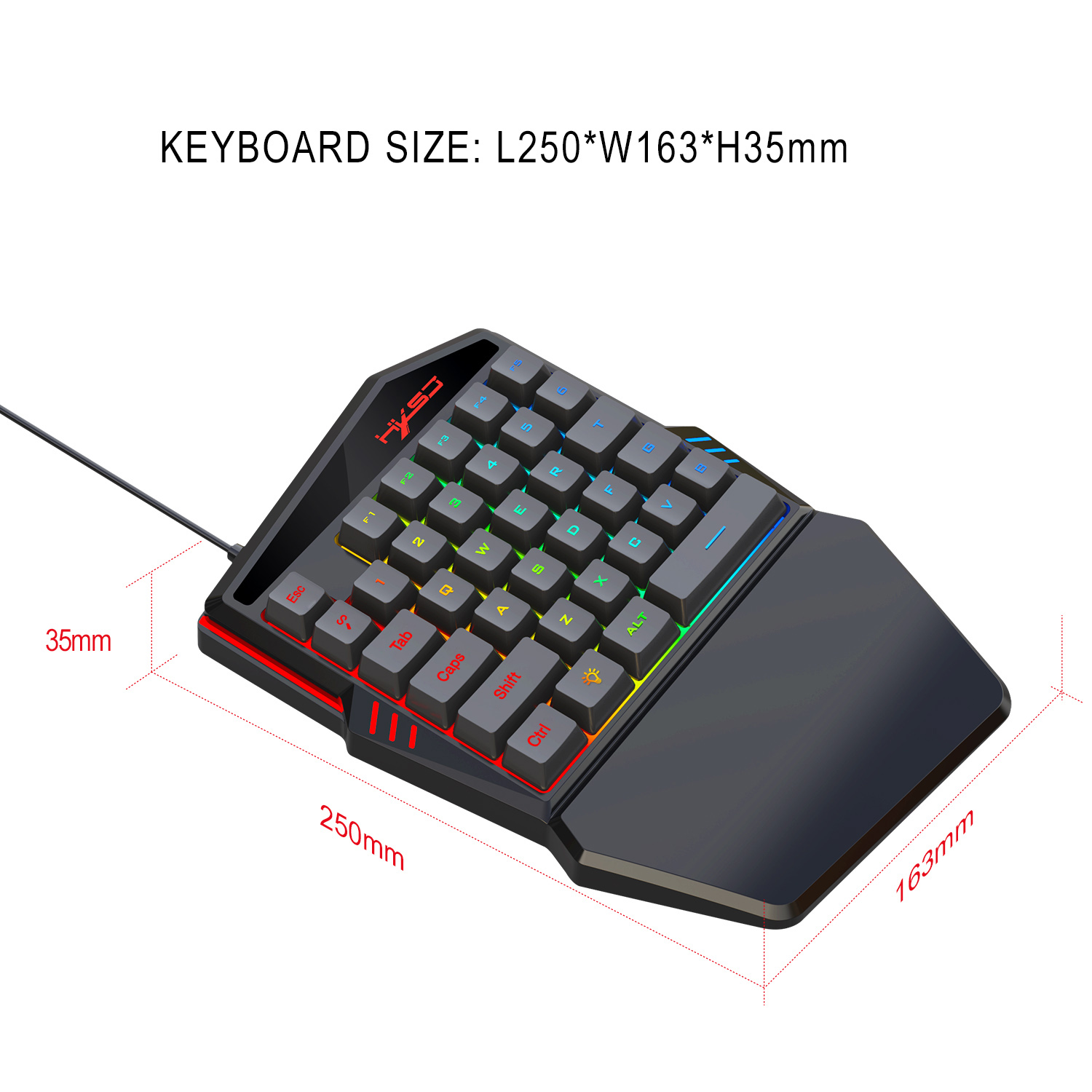 HXSJ V100 V100-2 35 Key Gaming - огляд і ціна Gaming Keyboard Half