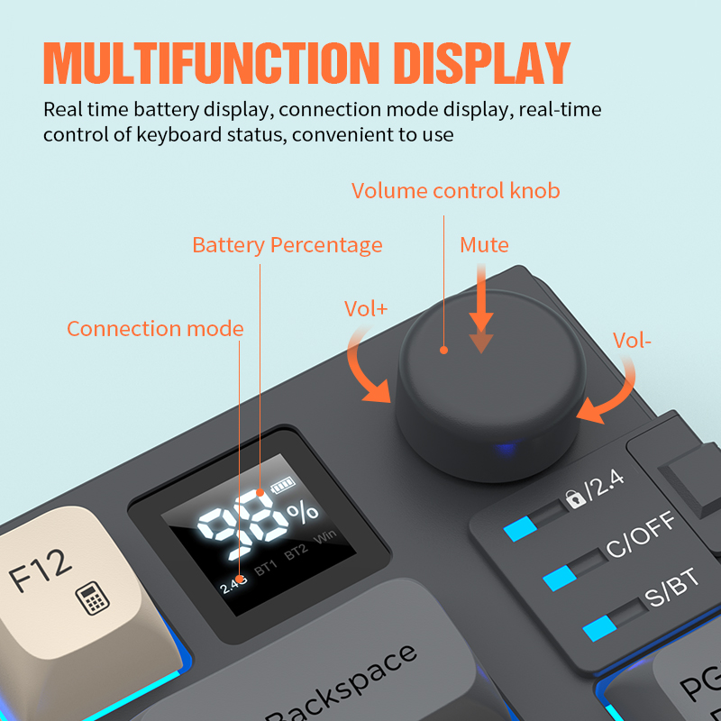 New Dual-Mode 80 Keys Wireless - огляд і ціна Gaming Keyboard Bluetooth
