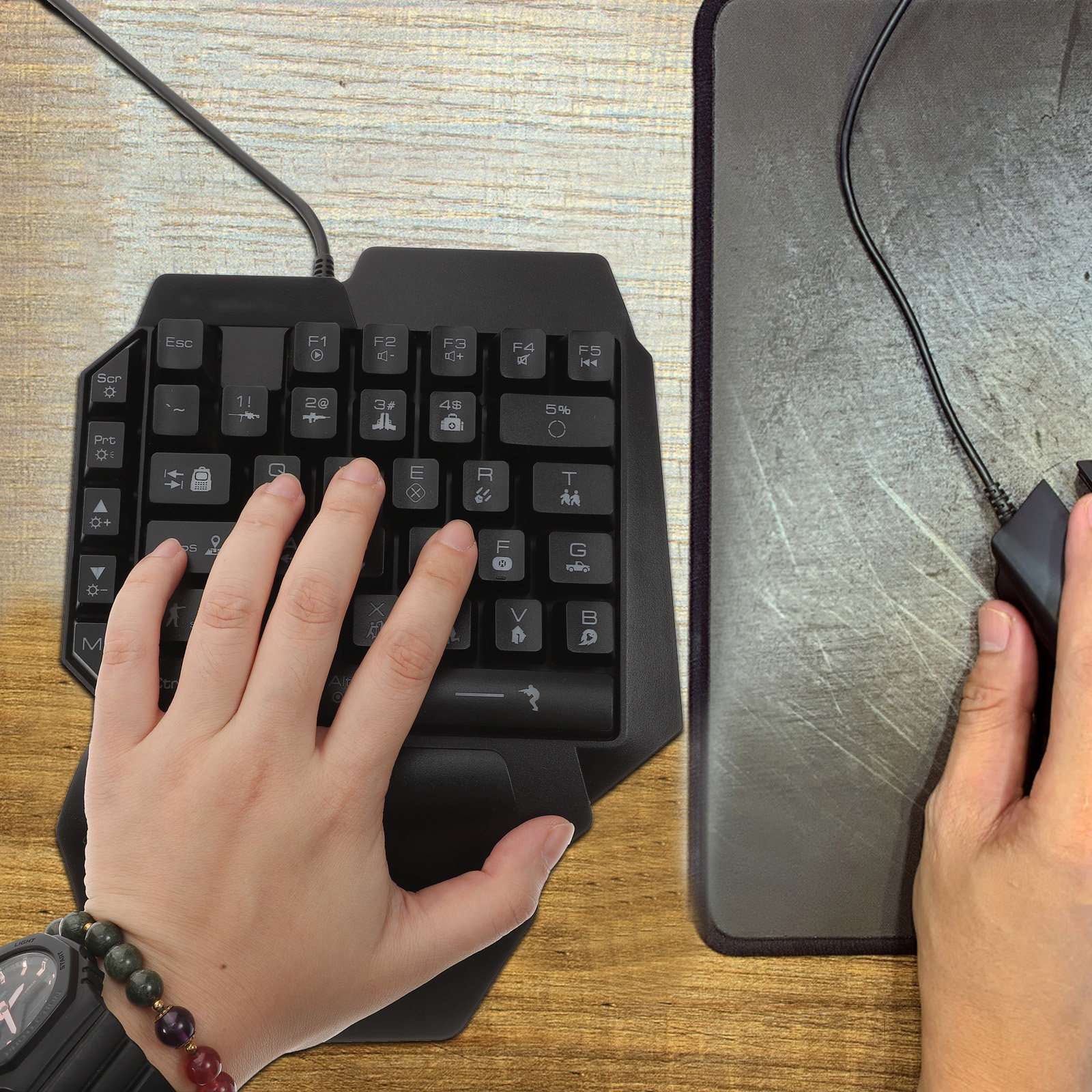 Single-Handed Gaming Keyboard  - огляд і ціна Gaming Keyboard Training