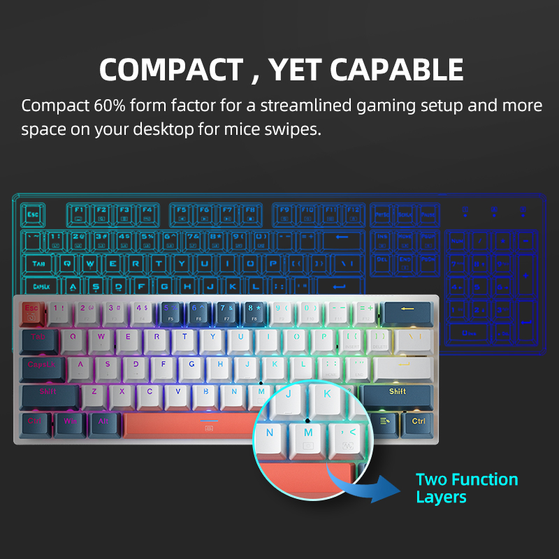 K500-B61 Machenike Mini Mechan - огляд і ціна Gaming Keyboard Half