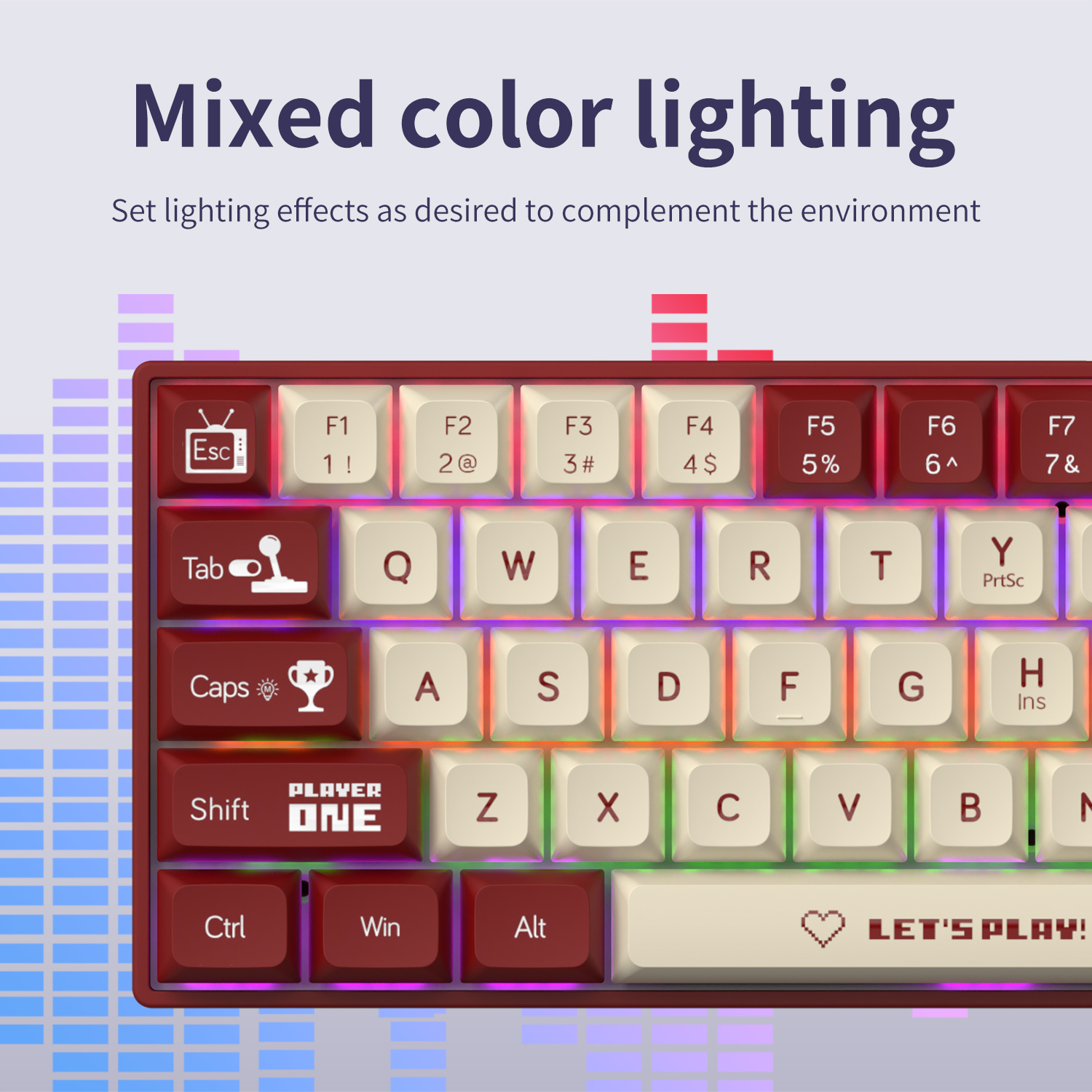 AJAZZ AK680 65% Wired Gaming M - огляд і ціна Gaming Keyboard Mini Mechanical