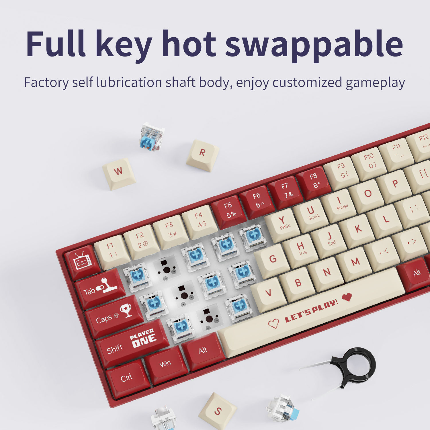 AJAZZ AK680 65% Wired Gaming M - огляд і ціна Gaming Keyboard Mini Mechanical