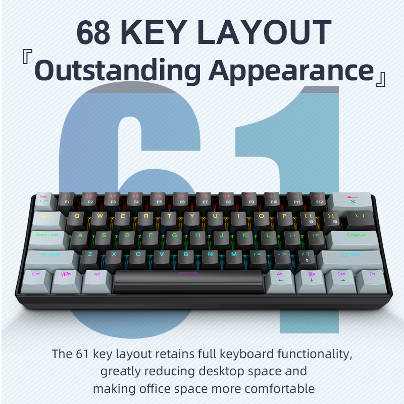 APAYADO K61 Mini Mechanical Ke - огляд і ціна Gaming Keyboard Mini Mechanical