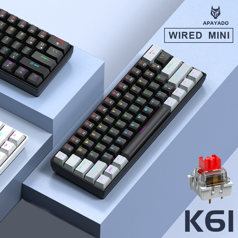 APAYADO K61 Mini Mechanical Ke - огляд і ціна Gaming Keyboard Mini Mechanical