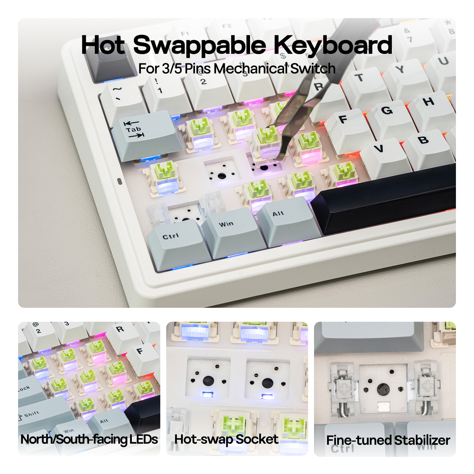 EPOMAKER x AULA F75 75% ANSI H - огляд і ціна Gaming Keyboard Hot Swappable