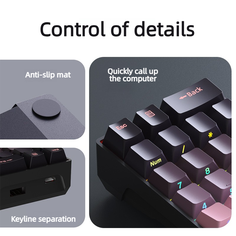 F20 20 Keys Pad Mechanical Num - огляд і ціна Gaming Keyboard Mini Mechanical