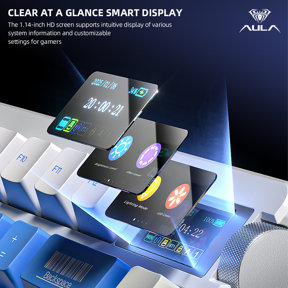 New AULA NOVA75 Wireless Mecha - огляд і ціна Gaming Keyboard Mini Mechanical