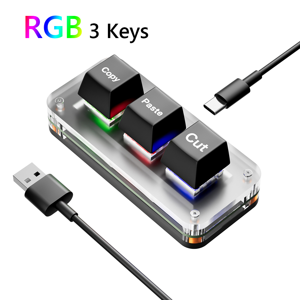 Mini 3-Key Cut Copy Paste Ctrl - огляд і ціна Gaming Keyboard Mini Mechanical