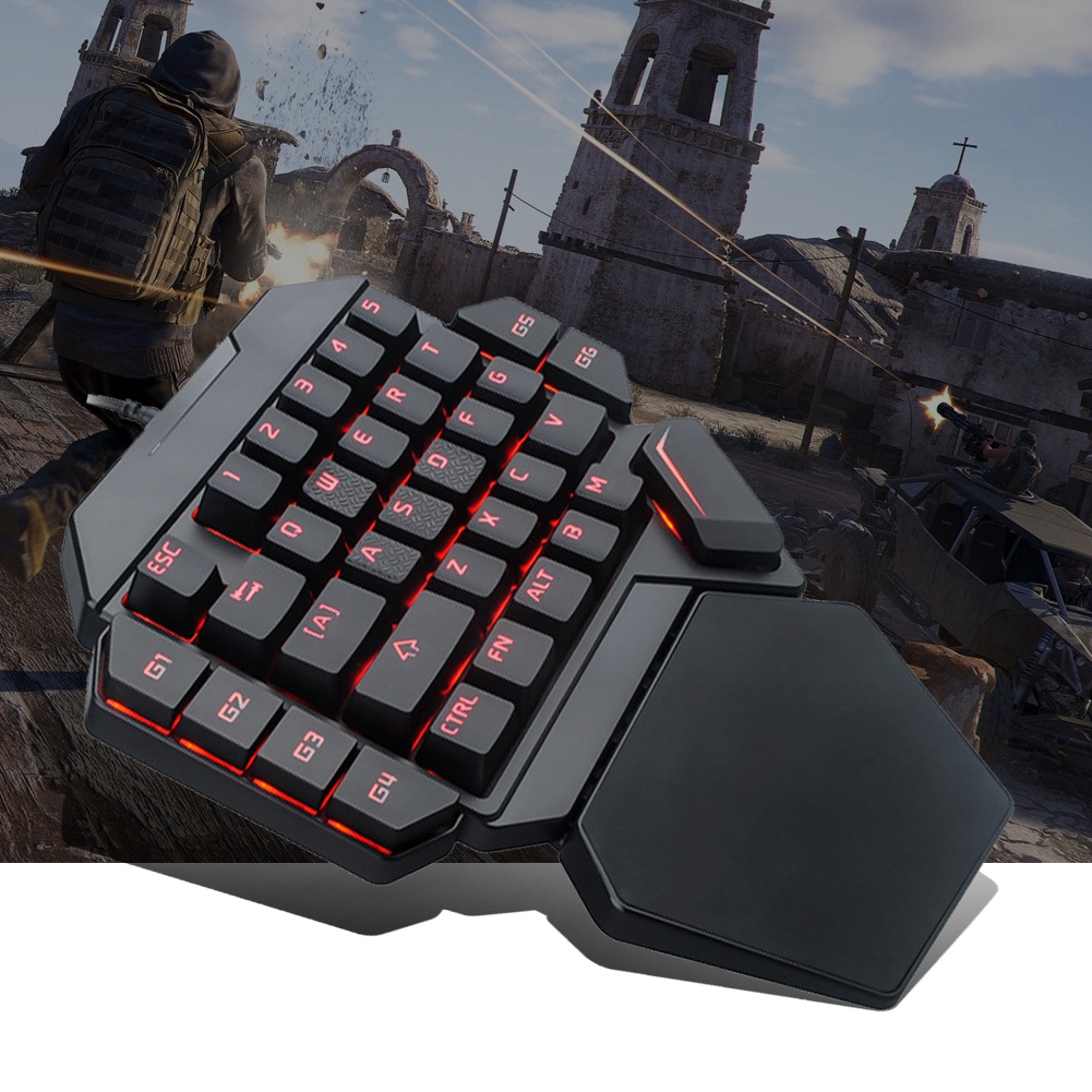 Blacklight Keyboard Onehanded  - огляд і ціна Gaming Keyboard Half