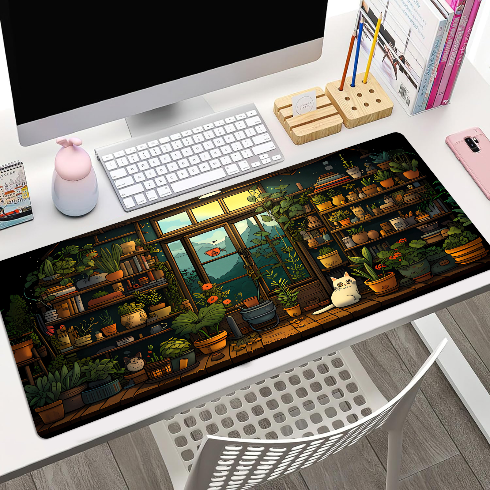 Cute Cat Mouse Pad Desk Pad Ka - огляд і ціна Gaming Keyboard Mouse