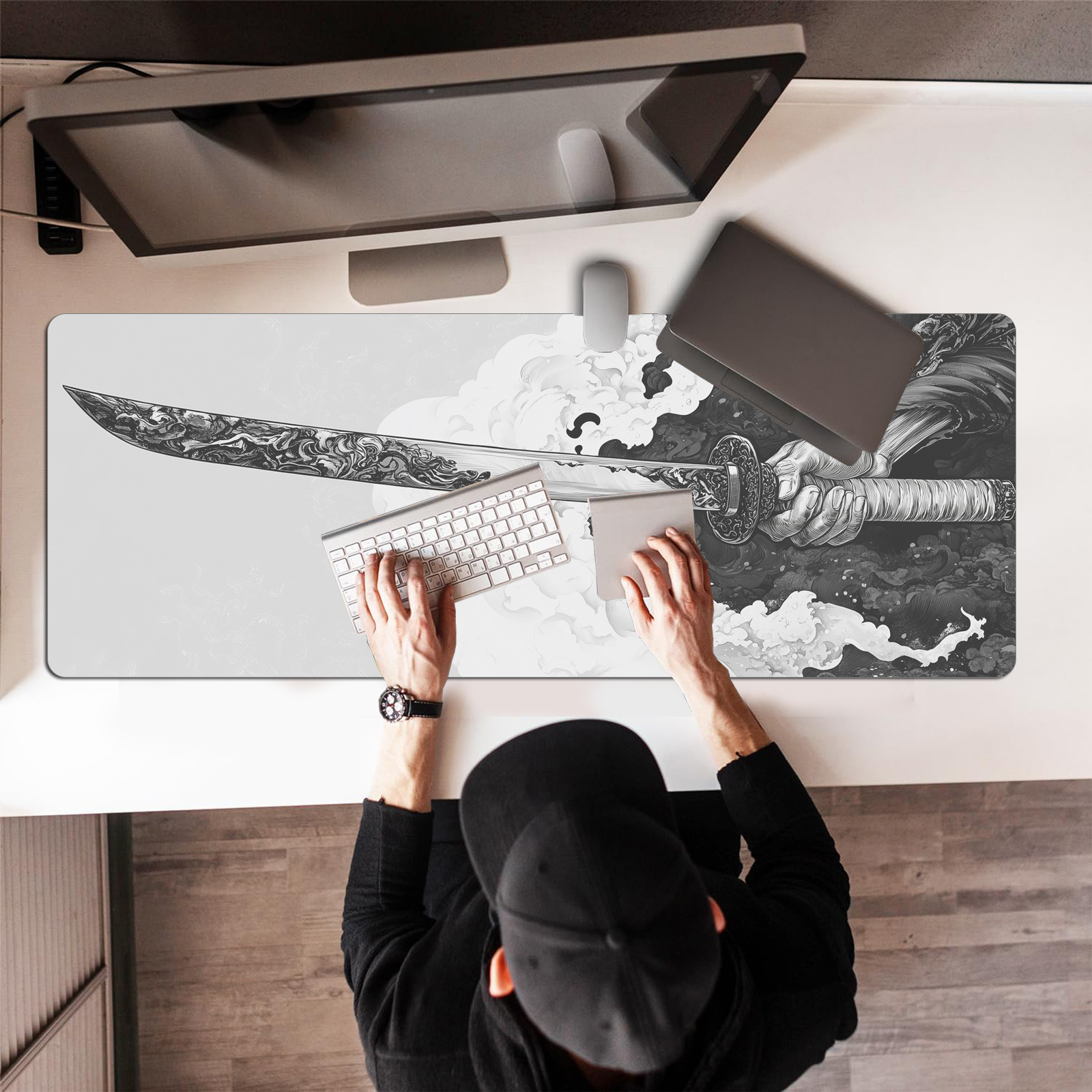 Black And White Comic Wind Swo - огляд і ціна Gaming Keyboard Mouse