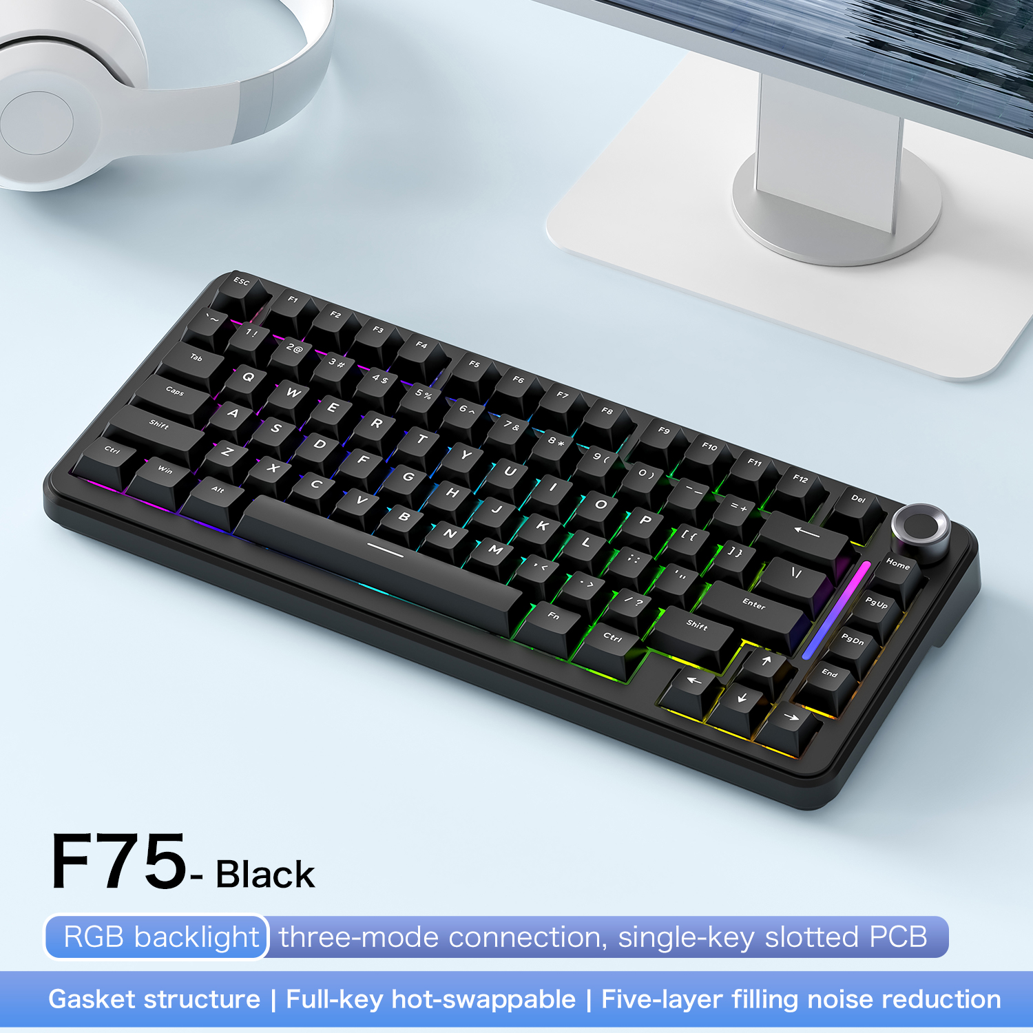 75% Hot Swap Gaming Keyboard W - огляд і ціна Gaming Keyboard Expensive