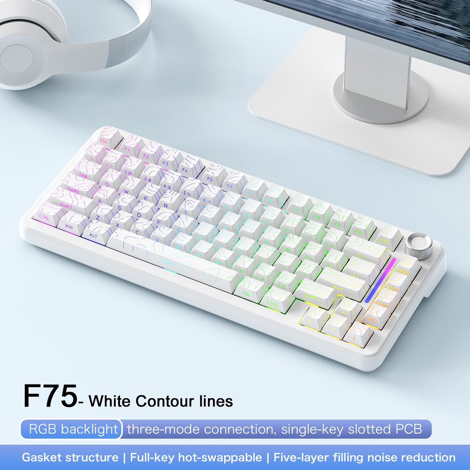 75% Hot Swap Gaming Keyboard W - огляд і ціна Gaming Keyboard Expensive