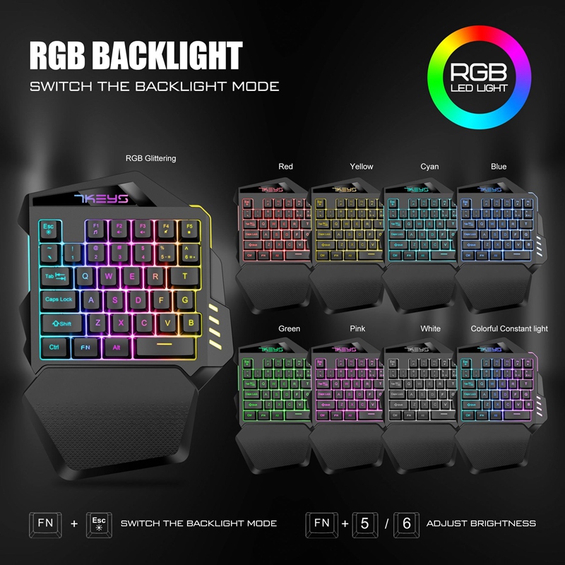 Gamwing RGB Backlit One Handed - огляд і ціна Gaming Keyboard Half