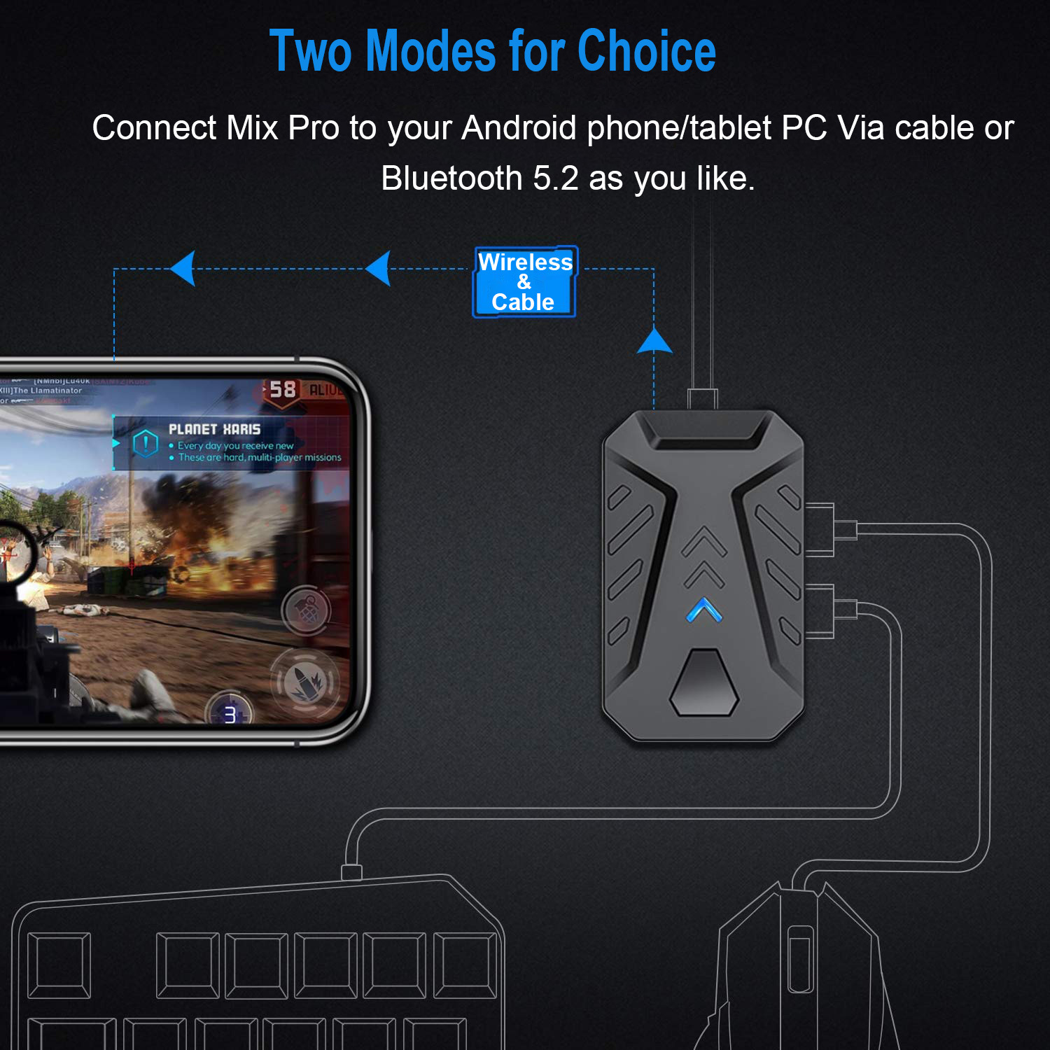 Mobile Games Converter Gaming  - огляд і ціна Gaming Keyboard Bluetooth