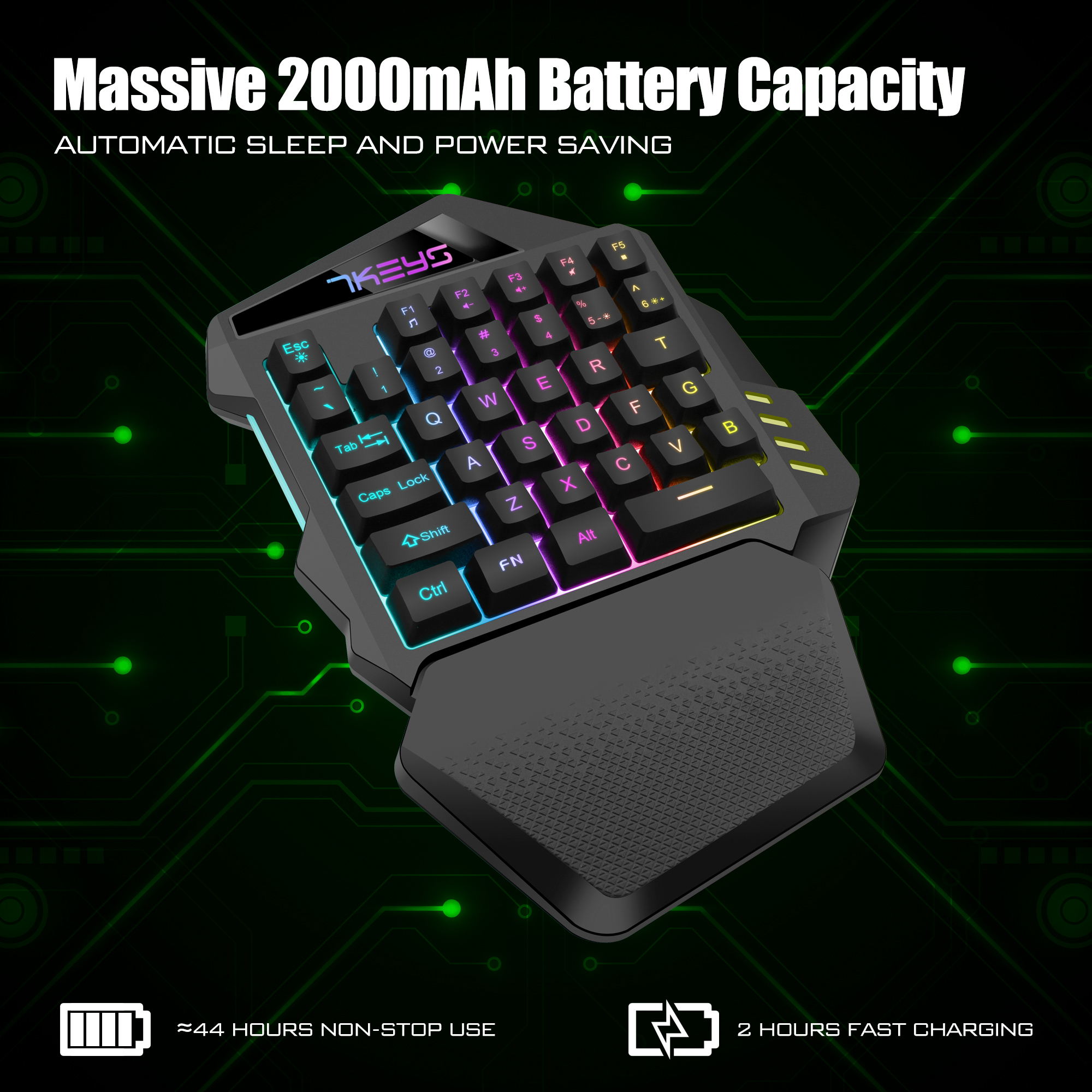 One-handed gaming keyboard 2.4 - огляд і ціна Gaming Keyboard Half