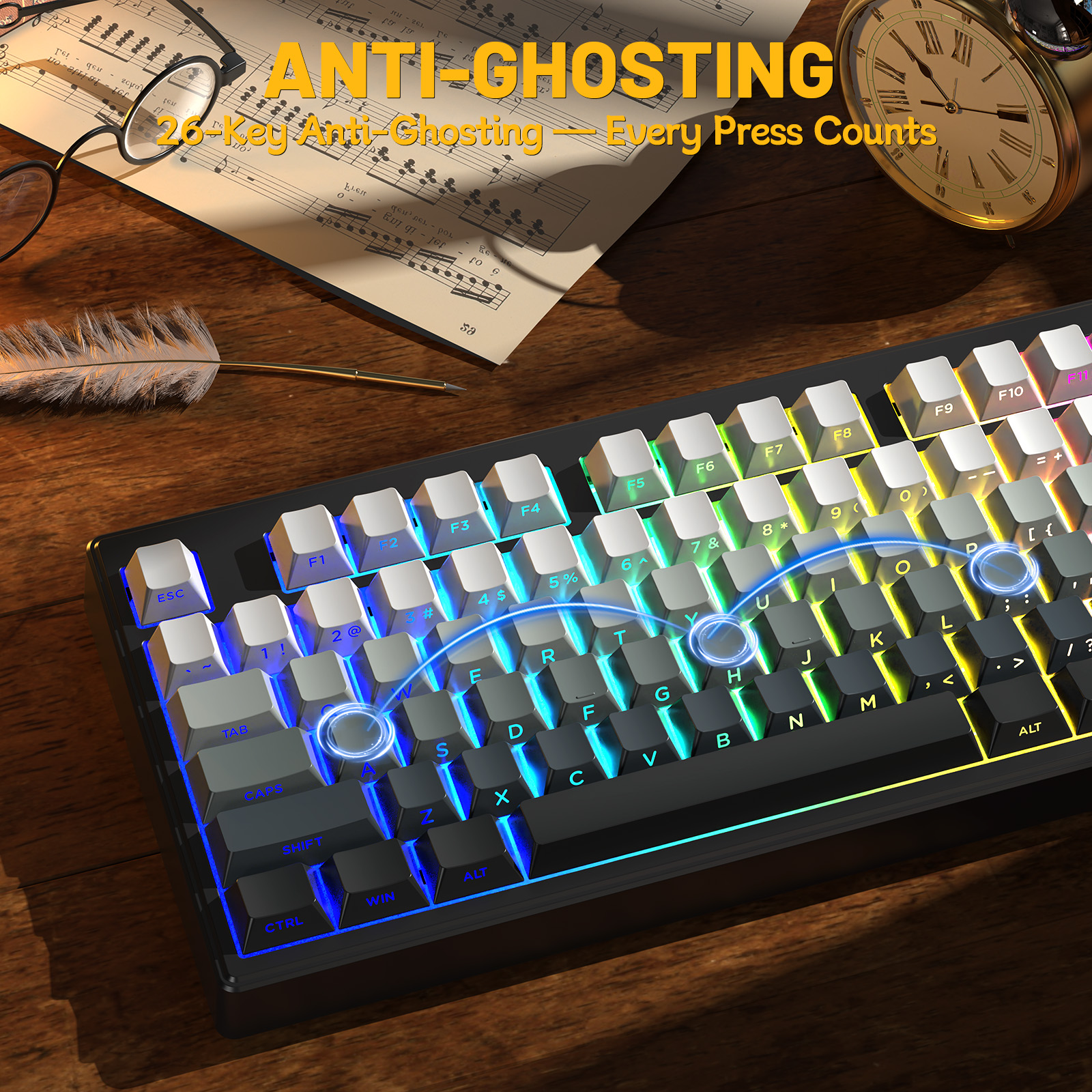 ZIYOULANG M87V2 87 Keys Tri-Mo - огляд і ціна Gaming Keyboard That Is Quiet