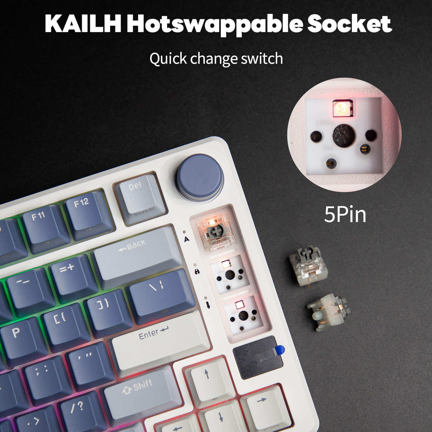 RK ROYAL KLUDGE M75 2.4G Wirel - огляд і ціна Gaming Keyboard Half