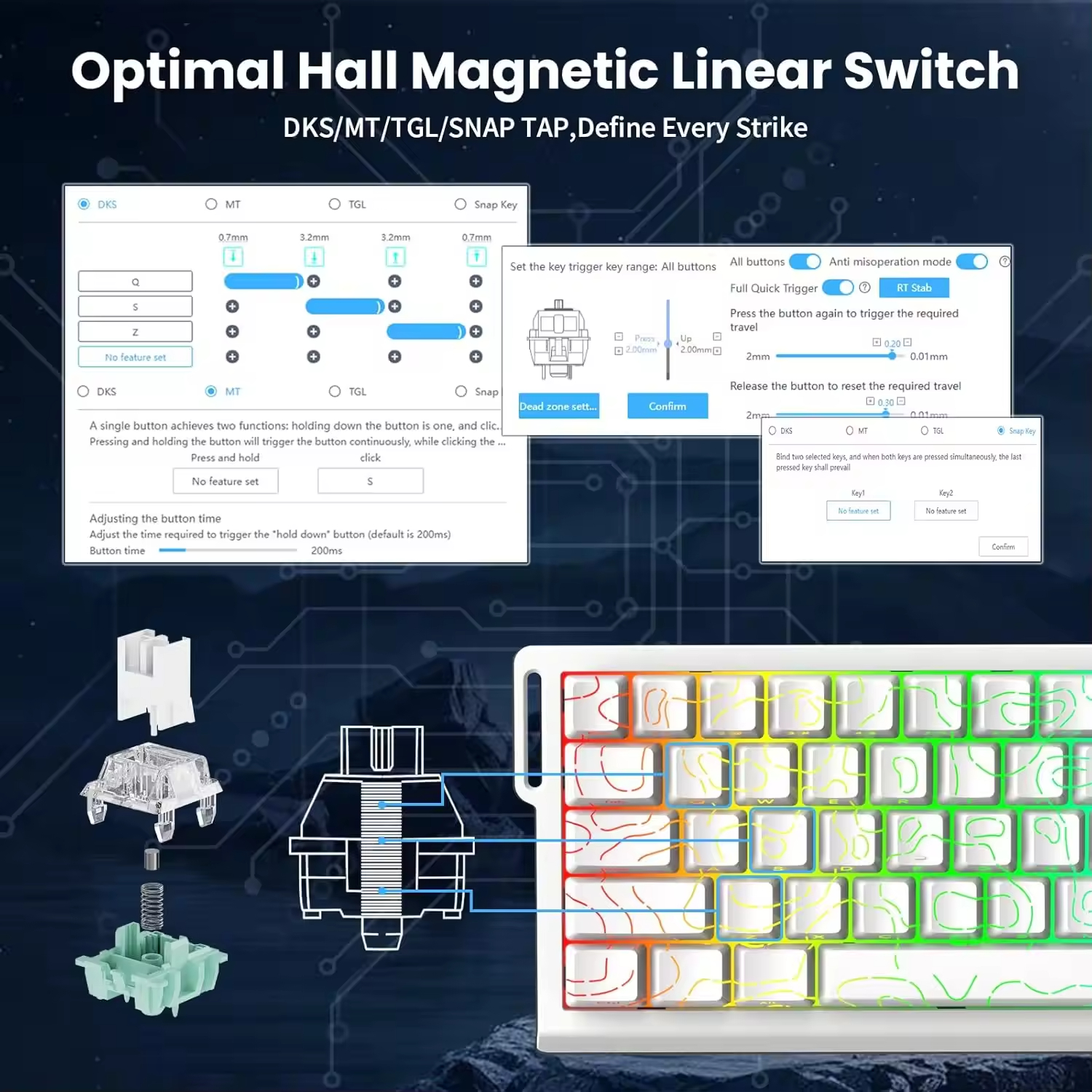 Attack Shark X68 He Wired RGB  - огляд і ціна Gaming Keyboard He