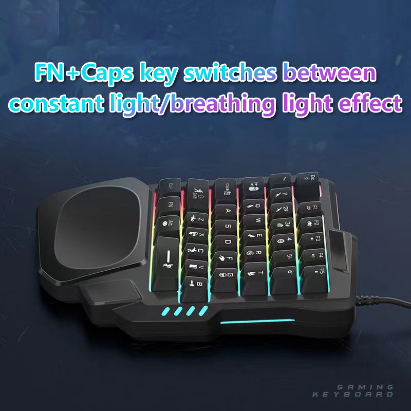 RGB Gaming Keyboard Single Han - огляд і ціна Gaming Keyboard Half