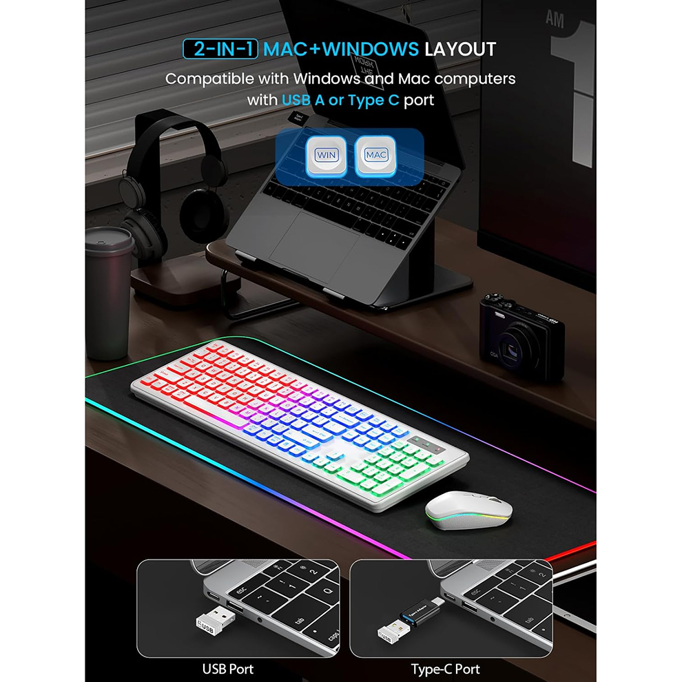 Backlit Wireless Keyboard and  - огляд і ціна Gaming Keyboard That Is Quiet