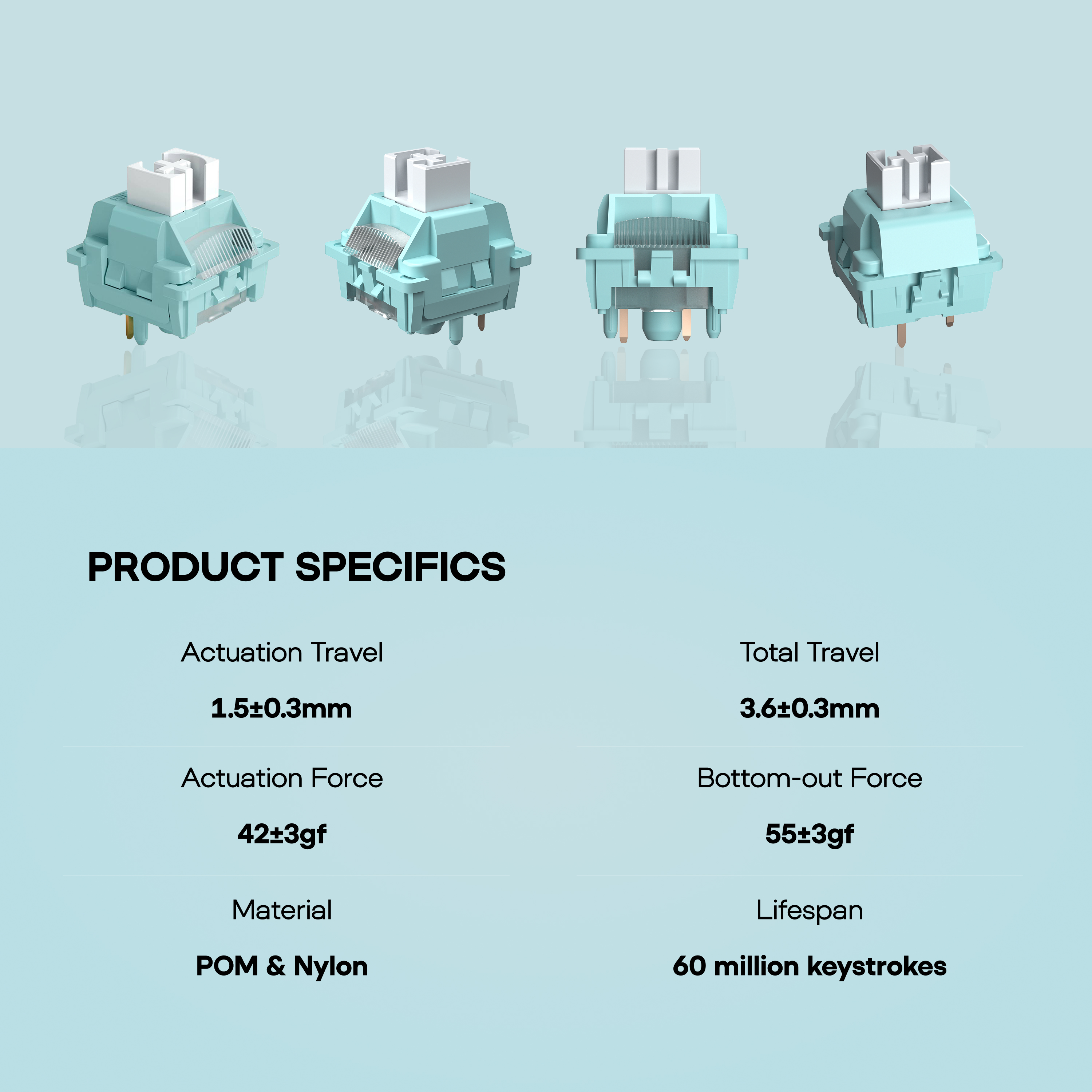 100 Pieces LEOBOG Ice Vein 42g - огляд і ціна Keyboard Lube Kit